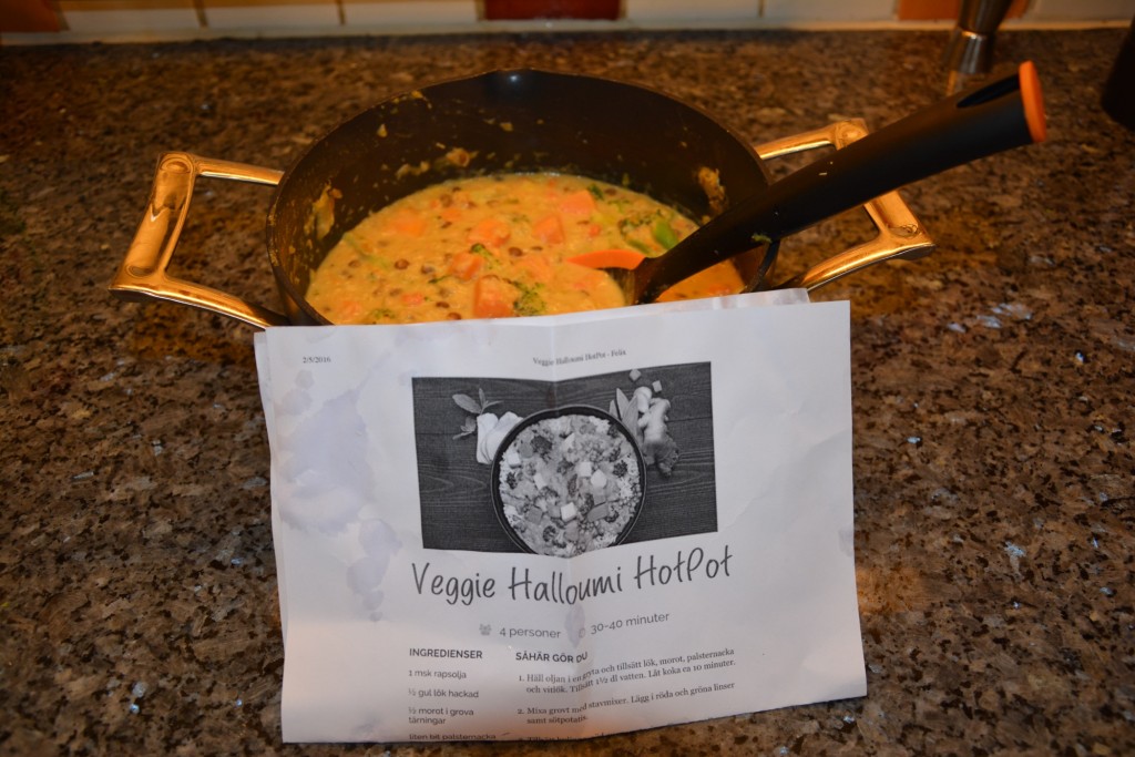 Riktigt god och krämig vegetarisk Halloumi Hotpot