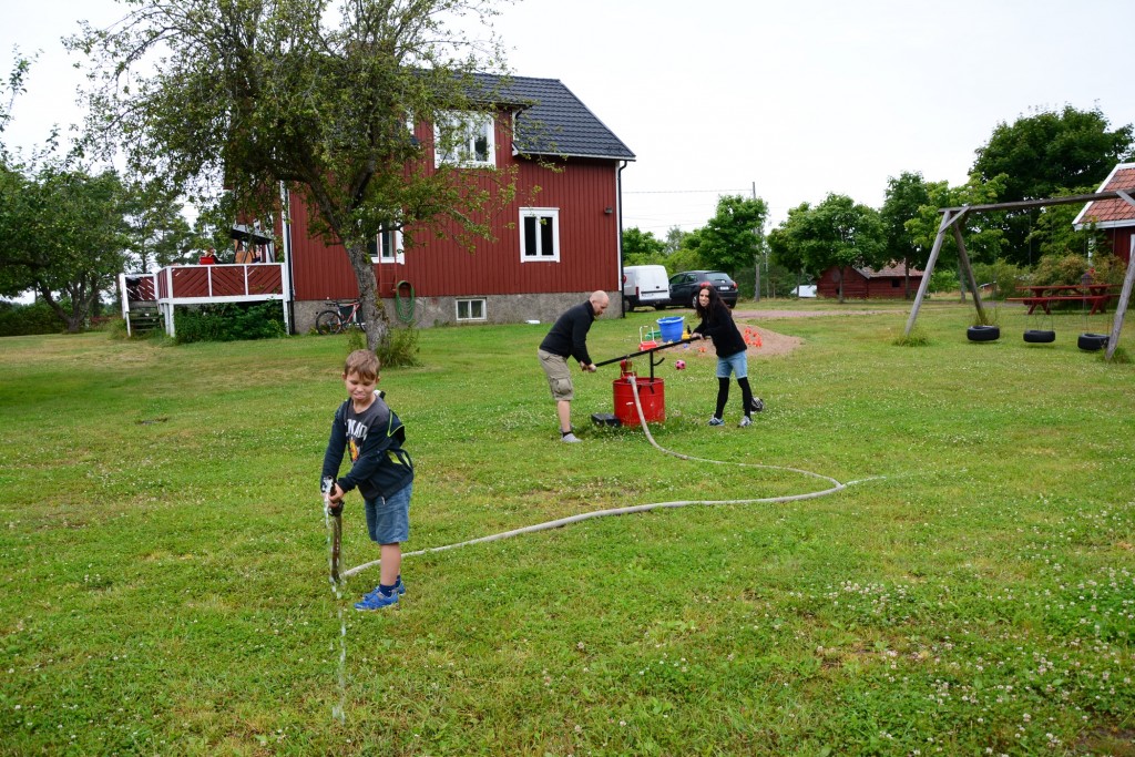 Så här fick man släcka bränder förr i tiden.