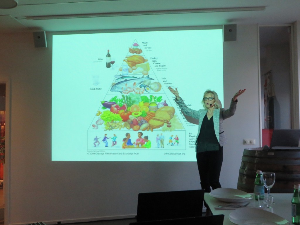 Maj-Lis Hellenius presenterar hur kostpyramiden bör se ut