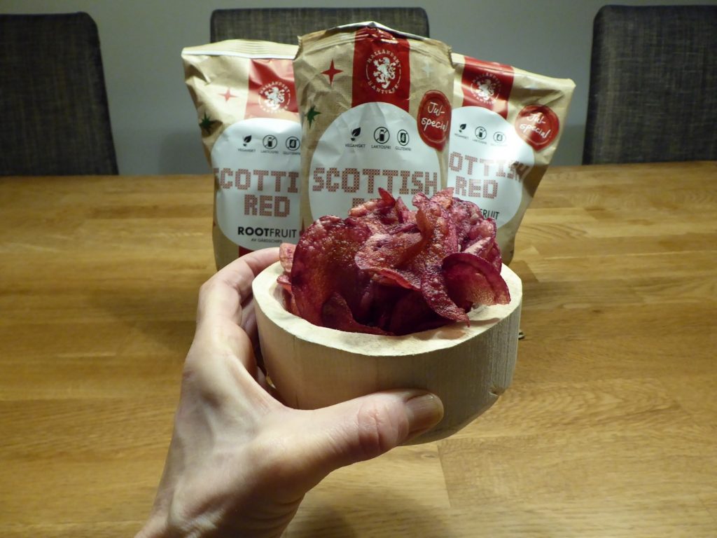 Gör sig riktigt fint i skålen som Gustaf gjort i slöjden!