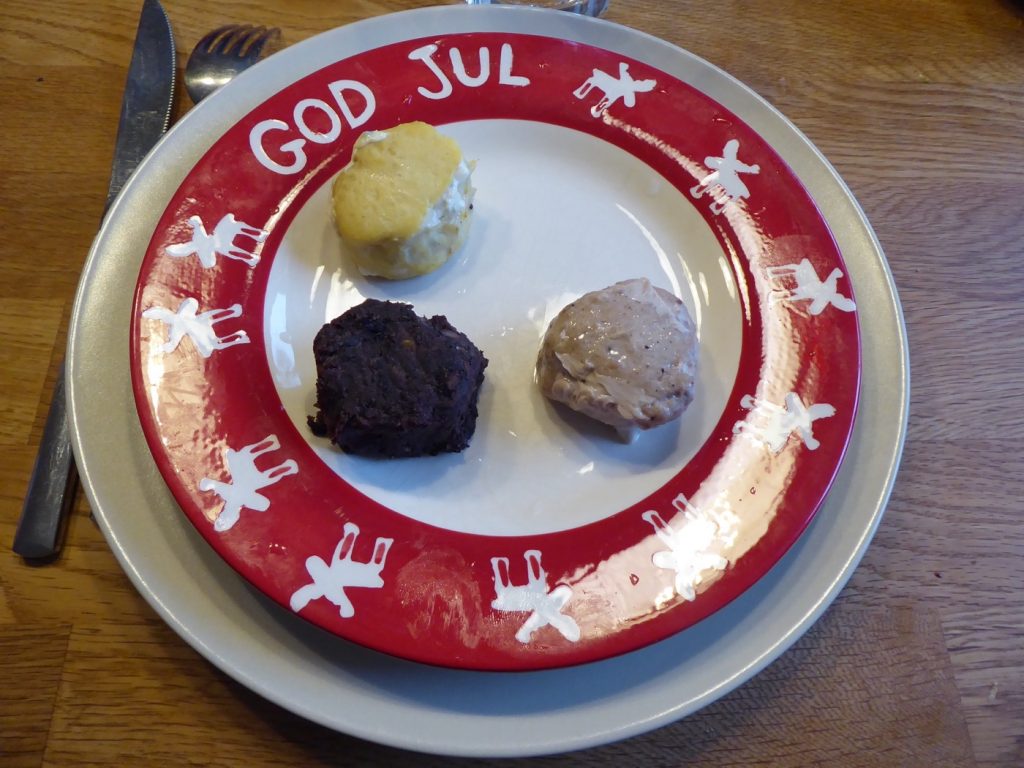 Alla tre köttbullar var riktigt goda och saftiga!