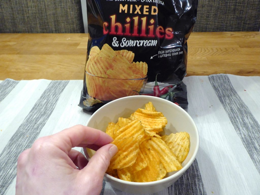 Grovräfflade chips med hetta!