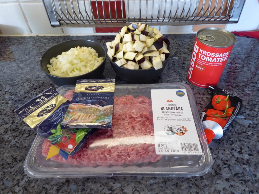Ingredienser som behövs.