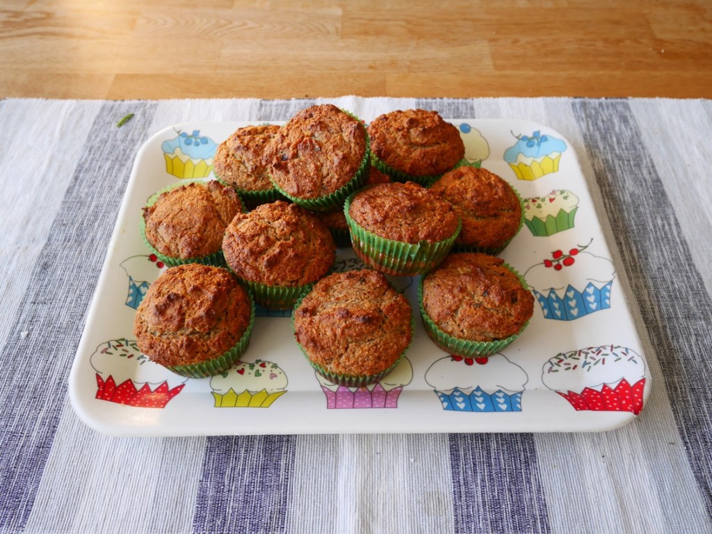 Nybakade nyttiga muffins!