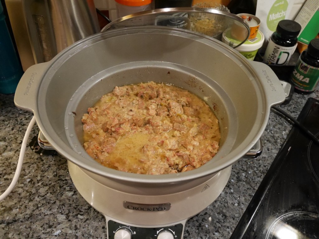 Fläskgryta med konjak i Crock-Pot