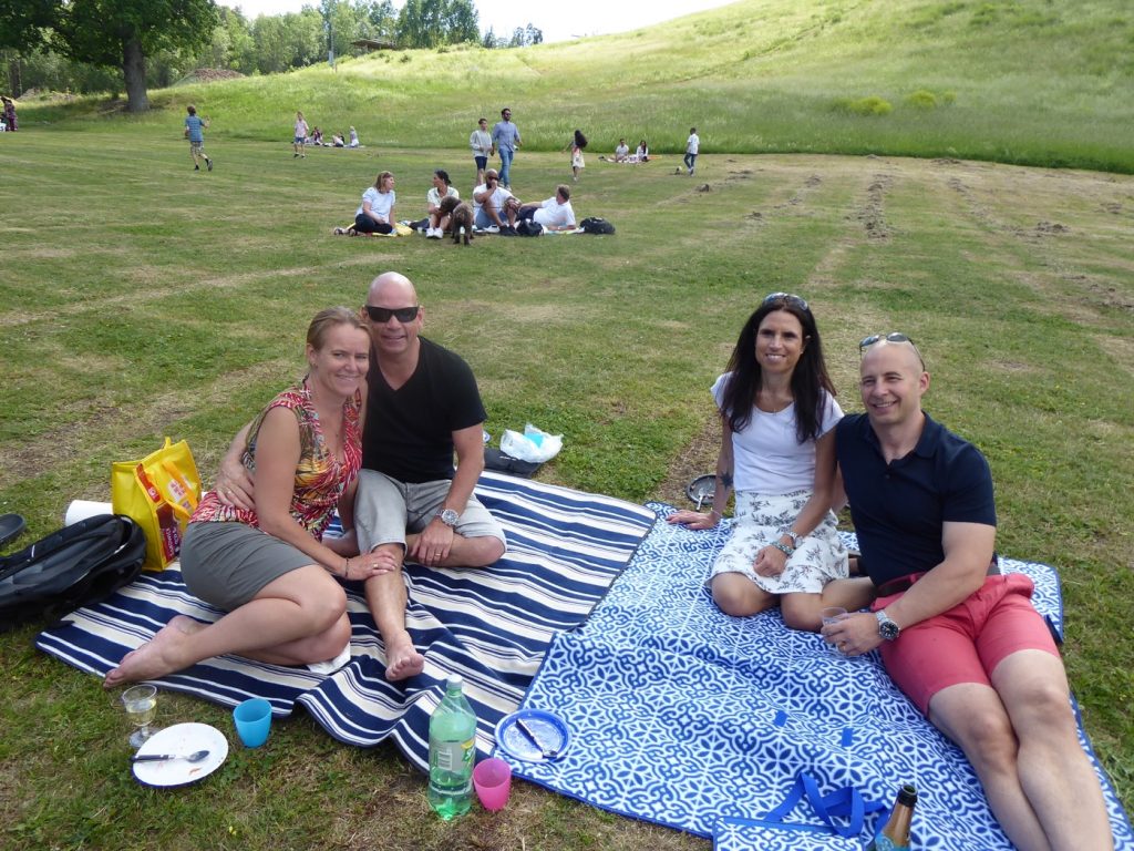 Picknick i det gröna.