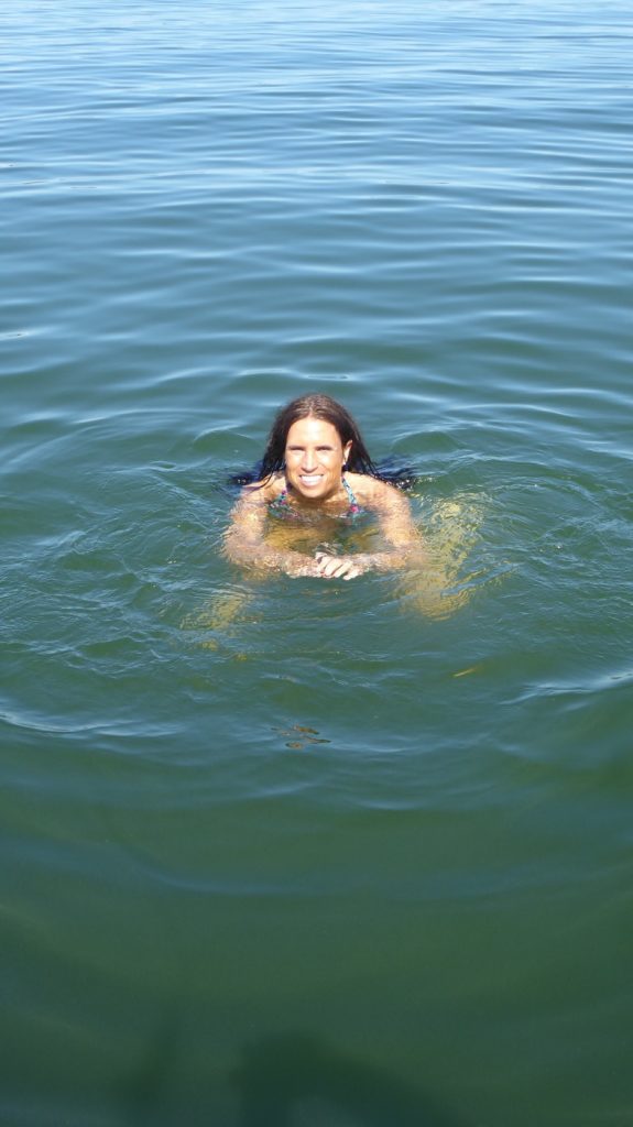 Riktigt varmt och skönt i vattnet.