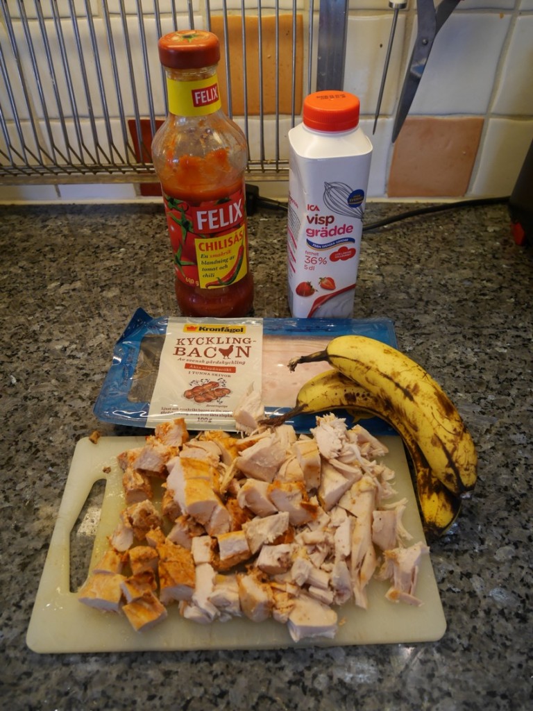 Ingredienser till en Flygande Jakob.