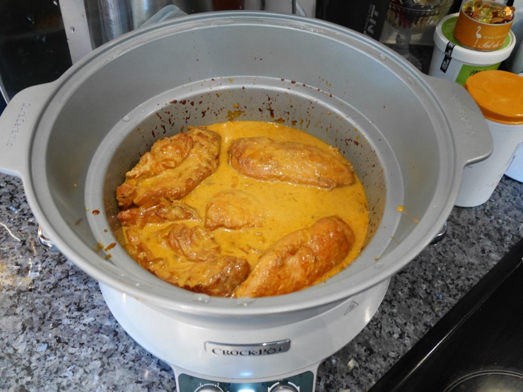 Kyckling äpple-curry i Crock-Pot