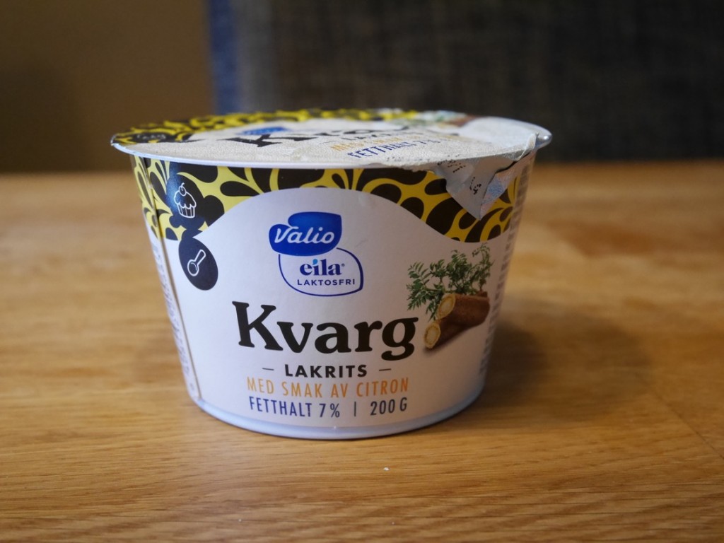 Kvarg med smak av lakrits och citron