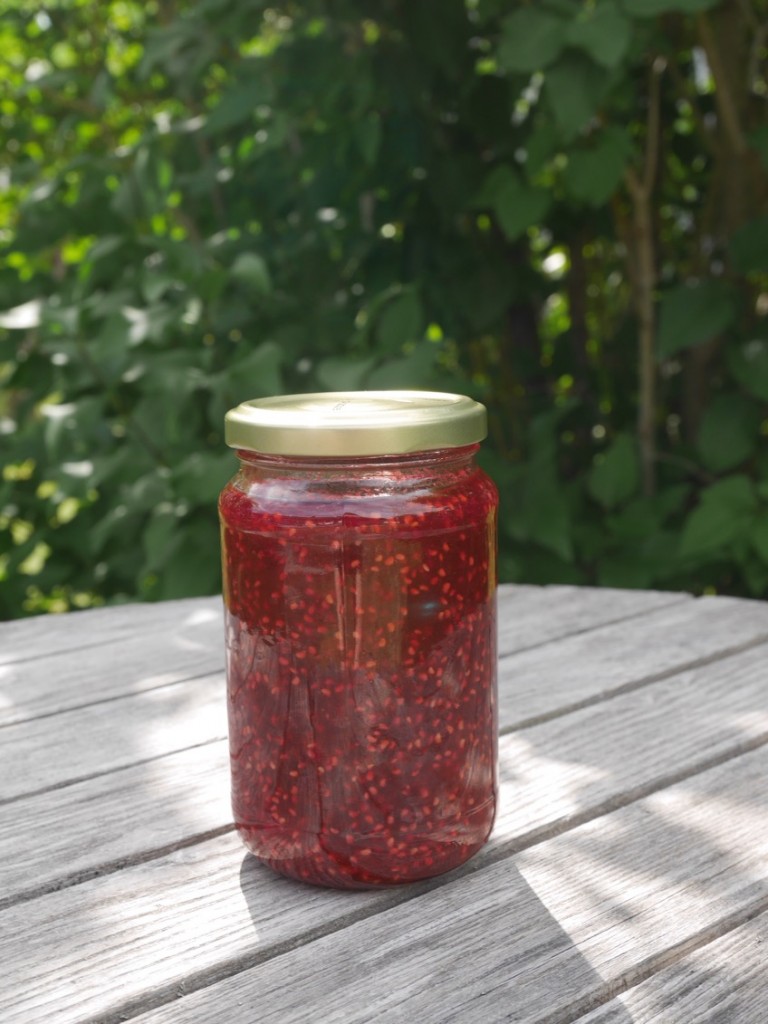 Nyttig och god hallonsylt.