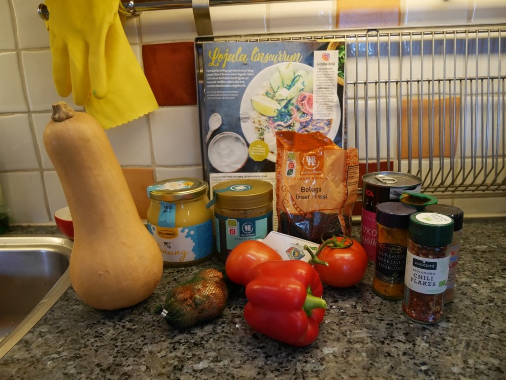 Dags att laga till Linscurry med pumpa i Crock-Pot