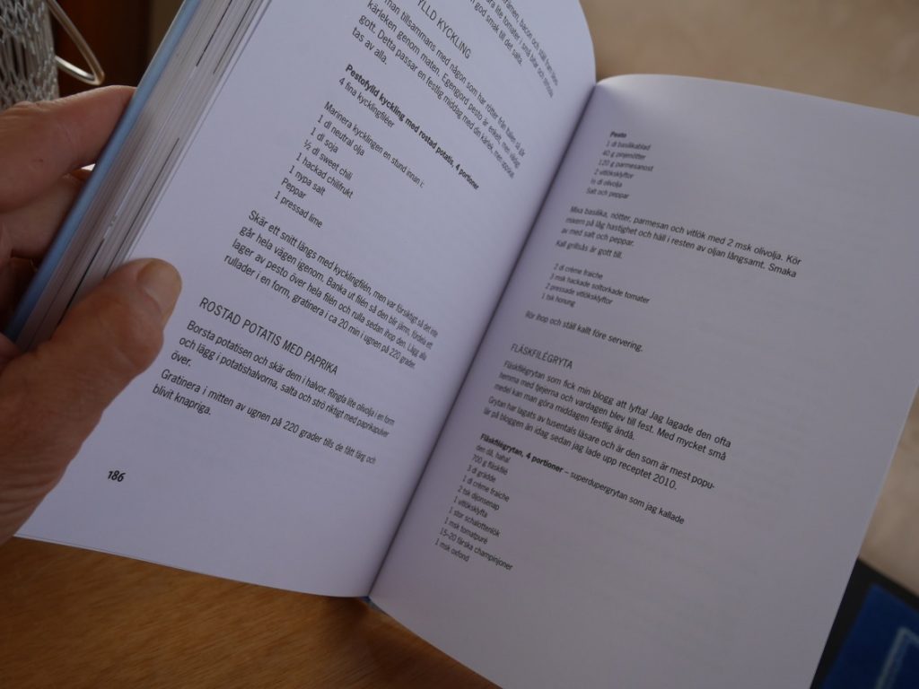 Den mer ytliga delen med sminktips, träningstips och recept.
