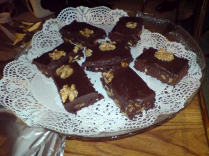 Chocolate chip walnut brownies