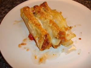 Köttfärsfyllda cannelloni