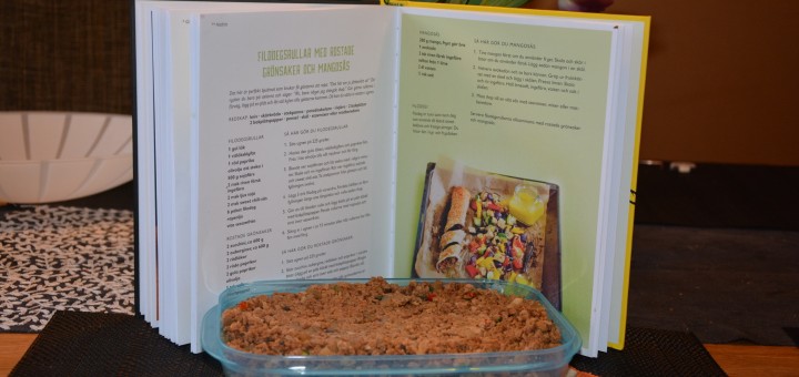 Vegetarisk rulle med rostade grönsaker från Vego hela dagen