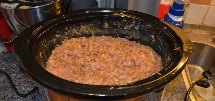 Ärtsoppa gjord i Crock-Pot