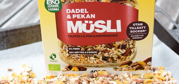 Ekologisk Dadel &Pekan-müsli från Risenta