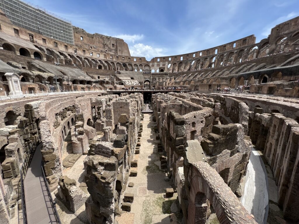 Colosseums underjordiska tunnlar.