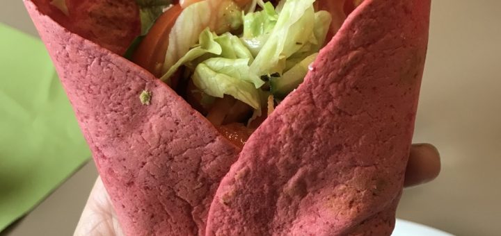 Tortillabröd som innehåller rödbetor.