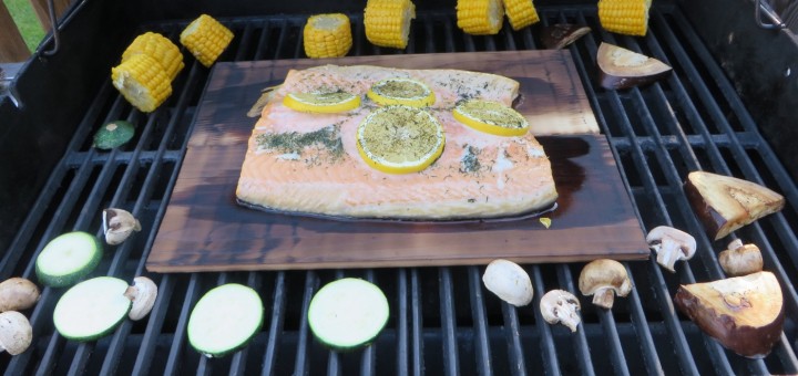 Cederplanksgrillad lax