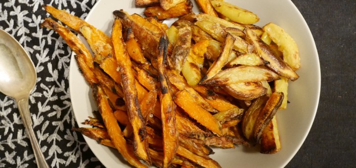 Krispiga sötpotatis pommes utan fritös