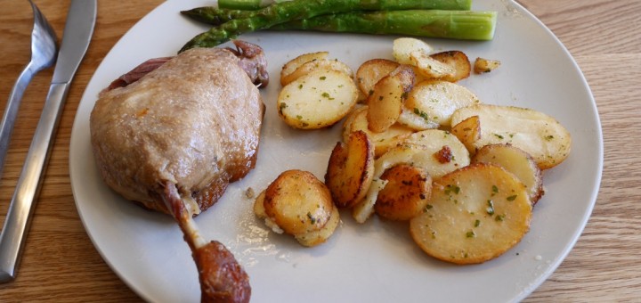 Anklår, potatis och sparris. Mums!