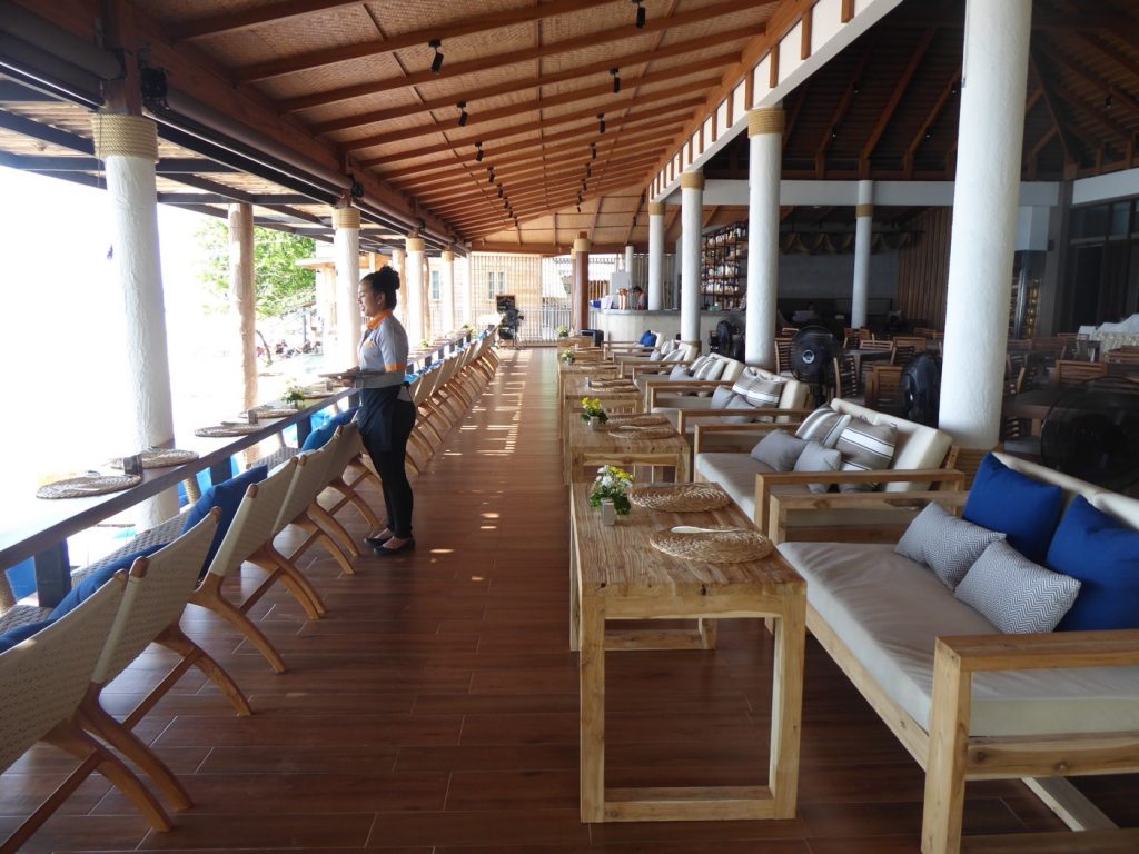 Restaurang precis vid stranden.