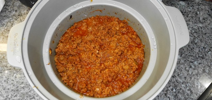 Köttfärssås med creme fraiche i Crock-Pot