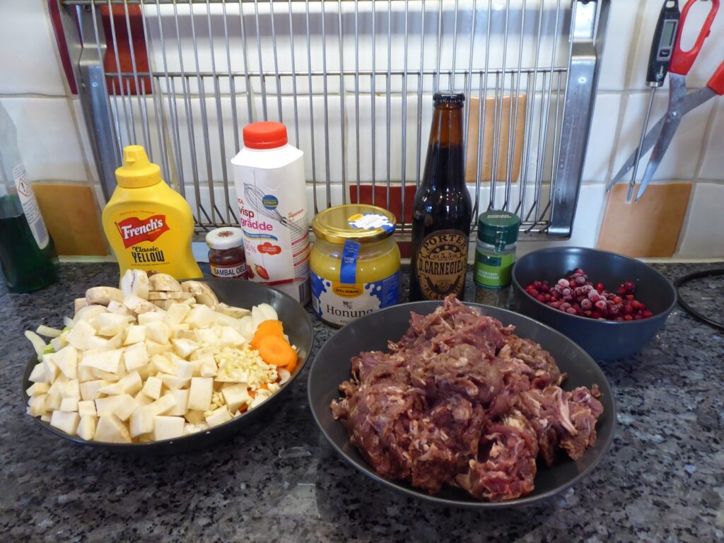 Så många höstiga och trevliga ingredienser som ingår i grytan!