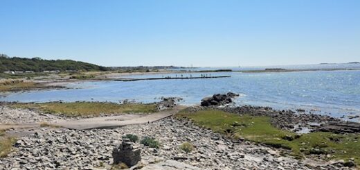 Campingen ligger precis vid havet.