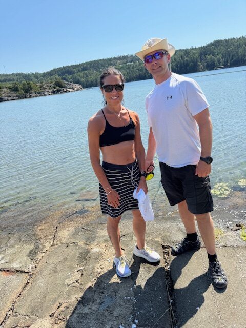 Vi fick dock bada om vi ville.