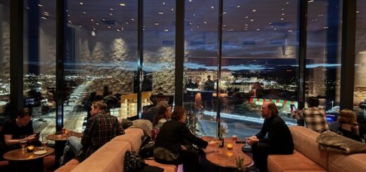 Utsikten från Skybaren - Kiruna by night