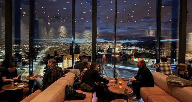 Utsikten från Skybaren - Kiruna by night