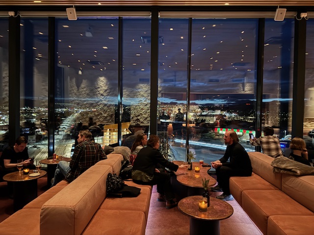 Utsikten från Skybaren - Kiruna by night