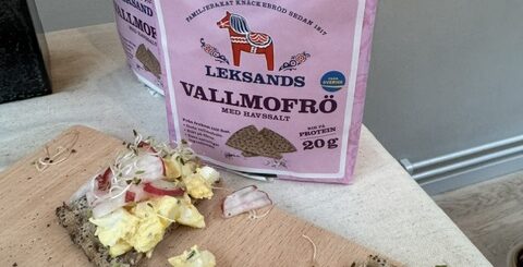 Leksands nya knäckebröd, Trekant Vallmofrö med havssalt, rikt på protein.