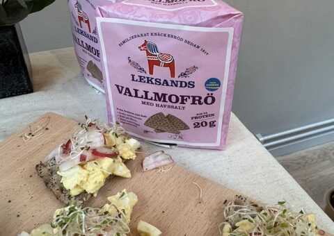 Leksands nya knäckebröd, Trekant Vallmofrö med havssalt, rikt på protein.