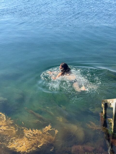Magisk känsla att få svalka sig i havet!