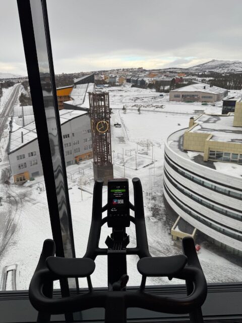 Utsikt från gymmet - Kiruna by day